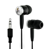 Mountain Bike Biking Novelty in-Ear Earbud Headphones - Black