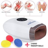 Purology LX Hand Massager Pressure Point Acupressure Compression Therapy Reflexology with Heat for Arthritis Wrist Carpal Tunnel Syndrome Tendonitis Trigger Finger Pain Cordless | 3 Hand Therapy Balls