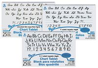 School Smart 85342 Spiral Bound Ruled and Unruled Chart Tablet Assortment - 24 in x 16 in - Pack of 12