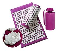 Lotus Spike Body Acupressure Mat and Pillow Set, Superior Yoga Acupuncture Mat for Pain Treatment Massage Pilates Meditation-Purple