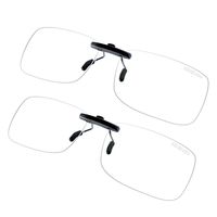 K KENZHOU Blue Light Blocking Computer Glasses Unisex Anti Blue Ray Computer Clip-on Glasses 2 Pack (Transparent)