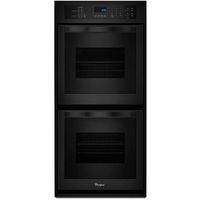Whirlpool WOD51ES4EB 24" Electric Double Wall Oven with 6.2 cu. ft. Total Capacity AccuBake Temperature Management System Touch Control Digital Display Keep Warm Setting and Self-Cleaning System in
