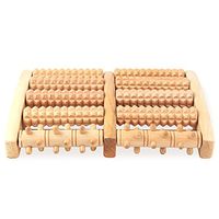 BEYONTH Wooden Dual Foot Massager Roller - Plantar Fasciitis, Heel & Arch Pain Relief