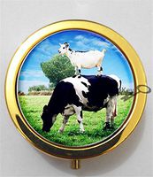 BlackKey Cow 3-Compartment Decorative Pocket Gift Box Case Organizer for Pill, Color 2 -2030