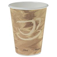 SCC412MSN - Solo Mistique Polycoated Hot Paper Cup, 12 Oz, Printed, Brown, 50/Bag