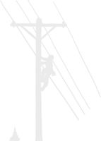 hBARSCI Lineman Vinyl Decal - 5 Inches - for Cars, Trucks, Windows, Laptops, Tablets, Outdoor-Grade 2.5mil Thick Vinyl - White