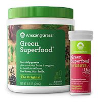 Amazing Grass Superfood Bundle - Original Superfood Greens Powder & Electrolyte Drink Tablets, Watermelon Lime, 30 Servings
