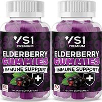 (2-Pack) Organic Elderberry Gummies by VS1 for Adults Kids with Vitamin C, Zinc, Propolis - Sambucus Black Elderberry Gummy Extract - Gluten Free & Vegetarian - 120 Gummies 