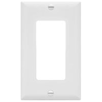 ENERLITES Decorator Light Switch or Receptacle Outlet Wall Plate, Size 1-Gang 4.50" x 2.76", Unbreakable Polycarbonate Thermoplastic, UL Listed, 8831-W, White