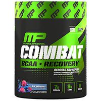 MusclePharm Combat BCAA + Recovery, BCAA 10 Grams, Electrolytes, Post-Workout Recovery, BCAA Post-Workout Powder, Enhanced Recovery, Pre-Workout Formula, Blue Raspberry, 30 Servings, 16.9 oz