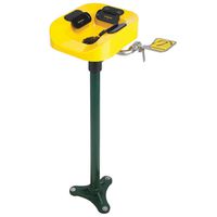 Speakman SE-1100 Optimus Pedestal-Mounted Emergency Eye and Face Wash Station, Yellow Bowl