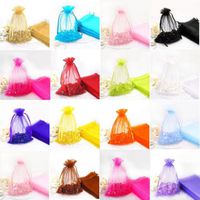 Metronic 100pc 5X7 Inches Mixed Color Jewelry Gift Organza Bag Candy Ponch Wedding favors
