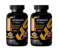 Immune System Supplement - Astragalus Root 4:1 Extract 1200 MG - Stress Relief Adults - 2 Bottles 180 Capsules