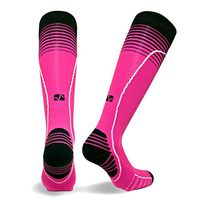 Vitalsox Italian Premium Patented Graduated Compression Silver Drystat Running Socks(1Pair-Compression), Pink, Large