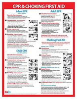 CPR and Choking Poster - CPR Posters Laminated - CPR Chart - Choking Poster - Choking Victim Poster - Choking First Aid Poster - Infant CPR Poster - Heimlich Maneuver Poster - Laminated, 17 x 22
