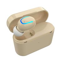 Travel Invisible Earbud,Single Earphone with Mic Charging Box Noise Cancelling In Ear Earbud Super Bass Single Bluetooth Mini Headset Fits iPhone X Samsung Note 9 (Skin) Boens