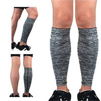 Athletic Compression Sleeves Leg Socks 20-30mmHg for Shin Splint, Suitable for Cycling Walking Basketball Football Soccer Cross Fit Travel Gray - M