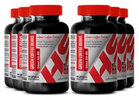 Green Coffee Bean Extract and Weight Loss - Green Coffee Bean Extract 800 MG - Boost Alertness (6 Bottles)
