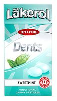 4 Boxes x 36g of Läkerol Dents Sweetmint - Original - Swedish - Sugar Free - Xylitol - Pastilles - Lozenges - Dragees - Drops - Candies - Sweets
