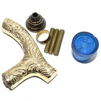 Nautical World Wooden Walking Stick Cane with Classic Vintage Carved Brass Handle, Affordable Gift Decorative Walking Cane Fashion Statement for Men/Women/Seniors/Grandparents! Item