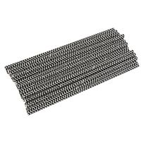 Iuhan 25Pcs Paper Straws Wave For Kids Birthday Party Wedding Decorations (Black)