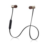 REYTID Wireless in-Ear Sports Earphones w/in-Line Microphone & Volume Control - Heavy Bass, Magnetic Design, Sweatproof Headphones - Bluetooth Earbuds Headset Compatible with iPhone & Android