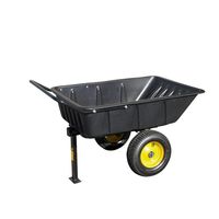 Polar Trailer LG600 Hybrid Trailer Heavy Duty Dump Cart Hand Trailer Compatible to Pull Behind John Deere/Cub Cadet Lawn Mowers and Tractors