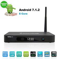 Zoomtak TV Box Octa Core 64Bit 2GB Ram 16GB ROM Android 7.1 Smart TV Box 2.4G/5.8G Wi-Fi Bluetooth 4.0 H.265 HD 4K -Aluminum Shell