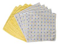 EvriHome Patterned Microfiber Cloths 10pk, Soft Absorbent Non-Abrasive Cleaning Cloths, Lint-Free, Streak-Free, Easily Clean Without Chemicals, Assorted Colors - 5 Yellow and 5 Patterned