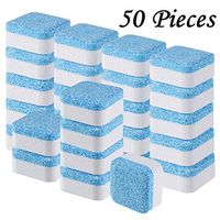 Spiralization Direct 50 Pieces Washer Deep Cleaner Solid Washing Machine Cleaner Effervescent Tablets Deep Cleaning Remover for Bath Kitchen
