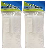 Set of 400 Black Duck Brand Zip Close Resealable Disposable Plastic Pill Bags 3" x 2" with White Writing Block Area for Easy Labeling (400)