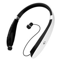 Bluetooth Headphones, Foldable Bluetooth Headset with Retractable Earbuds, Noise Cancelling Stereo Neckband Wireless Headset 16 Hours Playtime, V4.1, Built-in Mic