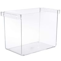 Clear Plastic Hanging File Organizer with Handles