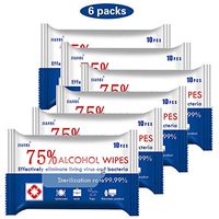 Cleaning Flushable Wipes(6 Packs, 60 Pcs), Hand Wipes for Daily Use, Large Wet Wipes(8"x6")