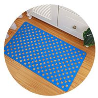 GHHZZQ Bathtub Mat 43x77cm Non-Slip Hydrophobic Suction Cup PVC Take a Shower Kitchen Foot Pad Bathroom Rugs, 3 Colors, 0.5 cm Thick (Color : Blue, Size : 43x77cm)