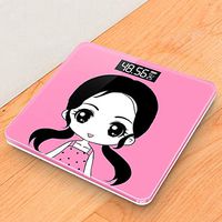 Studyset Digital Body Weight Bathroom Scale,26X26CM Mini USB Charging Smart Electronic ​Digital Household Weighing Scale Cute Girl