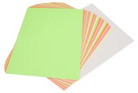 School Smart Poster Board, 11 x 14 Inches, White/Assorted Neon Color, Pack of 50 - 1371700