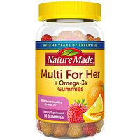 Nature Made Women's Multivitamin + Omega-3 Gummies, 80 Count for Daily Nutritional Support† (Packaging May Vary)