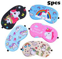 5Pcs Cute Unicorn Sleeping Mask for Girls Sleep Eye Cover Lightweight Blindfold Soft Eye Mask for Kids Teens Men Women