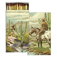 HomArt Large Decorative Cowboy Candle and Fireplace Wood Matches