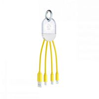【Newest Charging Cable in 2019】 DT Charger Cable,Micro USB Cable,Android Phone Charger Cable,Lighting Cable,USB A Cable,Charging Cable Adapter,Octopus 4 in 1 Multi Charger Cable USB (Yellow)