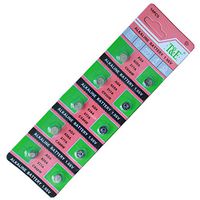 New T&E 50PCS Ag4 Lr626 377 Sr626Sw Alkaline Battery