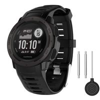 QGHXO Band for Garmin Instinct, Soft Silicone Replacement Watch Band Strap for Garmin Instinct GPS Smart Watch (No Tracker)