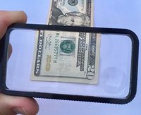 Rectangular Reading Magnifier, Hand Lens, Made in The USA, Large 2"x4" Aspheric Lens with Wide Field of View 3X with 5X Bifocal Lens, Fits in Pocket