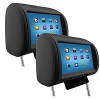 Iseebiz 9 inch Digital TFT LED Full Touch Screen Screen Pillow Headrest Car DVD Player Pack of 2