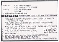 Synergy Digital Battery Compatible with Samsung EB-L1K6ILA Replacement Battery (Li-Ion, 3.7V, 1500 mAh / 5.55Wh) - Repl. Samsung EB-L1K6ILA Battery