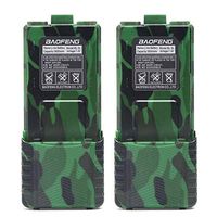 BAOFENG 2pcs Original 3800mAh Li-ion Battery High Capacity Big Spare Battery Walkie Talkie DM-5R UV-5R UV-5RE Plus BF-F8HP UV-5RTP Serie (2, Camouflage)