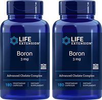 Life Extension Boron 3 mg 180 Caps (Pack of 2)