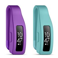 KIMILAR Clip Holder Compatible with Fitbit Inspire/Inspire HR Accessory Clip [2 Pack], Sport Silicone Replacement Clip Holder Smart Clip (Purple+Teal)