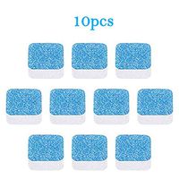 10PCS Washing Machine Cleaner, Solid Cube Effervescent Tablet Washer Cleaner Deep Cleaning Remover with Triple Decontamination for Bathroom Kitchen (10)